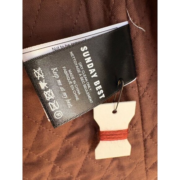 NWT Aritzia Sunday Best Rich Rust Color Merino Wool Shirt Jacket Small - Picture 7 of 8